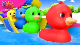 Five Little Ducks Song | Colorful Ducks | BluLoo Nursery Rhymes & Kids Songs