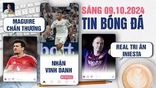 TIN BÓNG ĐÁ 9/10: HARRY MAGUIRE CHẤN THƯƠNG, MBAPPE NHẬN VINH DANH, REAL MADRID TRI ÂN INIESTA