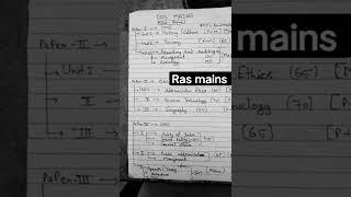 #RAS mains syllabus for paper wise 