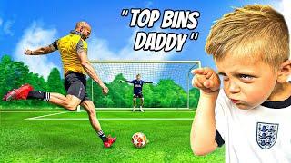 MY SON SETS MY FOOTBALL CHALLENGES!!