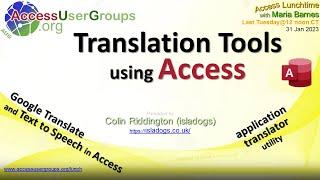 AL: Translation Tools using Access - Colin Riddington (isladogs)