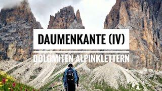 Dolomiten Alpinklettern - Daumenkante (IV)