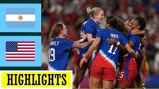 USA vs Argentina Highlights | Women's Football Friendly International | 10.30.2024