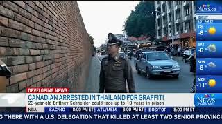 Canadian arrested, faces jail time for spray painting ancient wall in Thailand