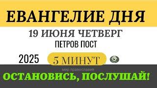 19 июня четверг Евангелие дня 2025 с толкованием #евангелие