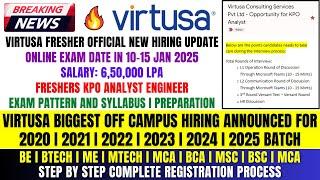 Finally Virtusa Biggest New Hiring Announced | Freshers OFF Campus Drive For 2025, 2024, 2023 Batch