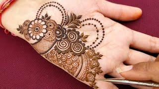 Quick and Beautiful Palm Mehndi Design || henna with manu