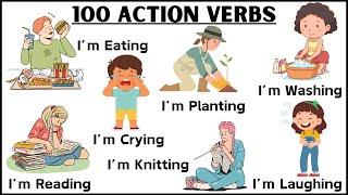 100 Action Verbs in English with Sentences | Action Verbs for Beginners | Daily Sentences | Verbs