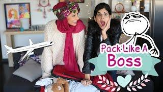 HOW TO PACK LIKE A BOSS | أحسن طريقة لترتيب شنطة السفر يا معلم