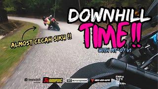 FUN DOWNHILL RUN with MT 07 @HairyIdhamMotovlog | MT09 , MT07 , DUKE 790 | PURE SOUND [4K]