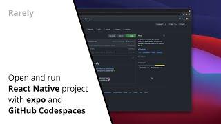 Open and run React Native project with expo and GitHub Codespaces