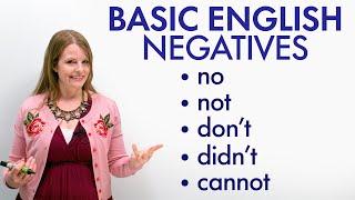 Negative Words in English: No, Not, Don’t, Didn’t