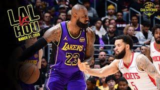 Los Angeles Lakers vs Houston Rockets Full Game Highlights | March 31, 2025 | FreeDawkins