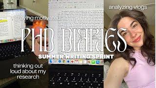 PRODUCTIVE PHD VLOG: summer writing sprint, case studies, meeting with my advisor