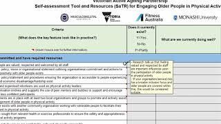 VAAP self assessment tool and resources How to video August 2018
