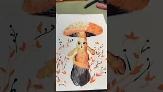 Easy painting idea #mushroomart #art  #drawing #paintingstyles #mushrooms #pencilart #sketchpenart