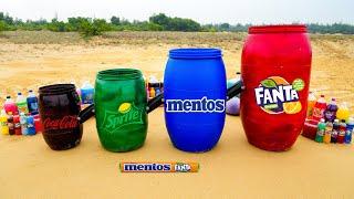 EXPERIMENT: Coca Cola, Sprite vs Mentos vs Fanta!