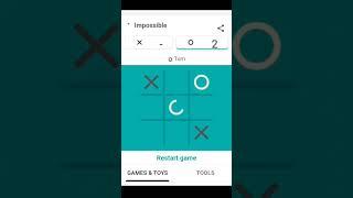 i finally beat impossuble tic tac toe google