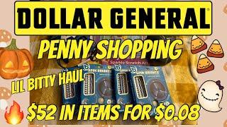 DOLLAR GENERAL PENNY SHOPPING HAUL‼️$52 IN ITEMS FOR $0.08WHERE TO LOOK 