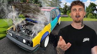 The BMW GOLF 2 is back in a catastrophic condition