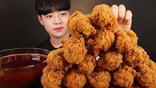 빠삭한 황금올리브 닭다리 후라이드 치킨 먹방(Feat.양념치킨소스) BBQ KOREAN FRIED & SWEET CHICKEN ASMR MUKBANG チキン ไก่ทอด