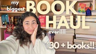 my biggest book haul ever!  30 books! thrifted, little free libraries, & book outlet haul