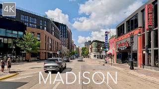 Madison Wisconsin City Drive 4K -  Madtown Driving Tour