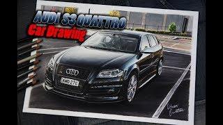 AUDI S3 Realistic Car Art Drawing | Orhan Ozvatan