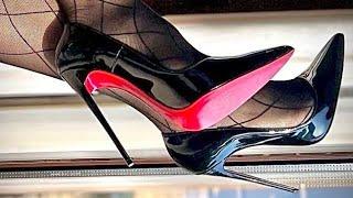 stiletto heels with stockings | #viralvideo #fashiontrends #shoes