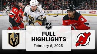 NHL Highlights | Golden Knights vs. Devils | February 06, 2025