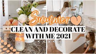 *NEW* SUMMER FARMHOUSE DECORATING! | CLEAN AND DECORATE WITH ME 2021 | DEEP CLEANING MOTIVATION!