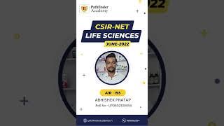 CSIR NET Life Sciences - Abhishek Pratap - AIR 193 - June 2022 #csirnetlifescience #lifesciences