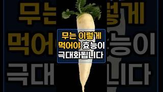 무를 어떻게 먹어야 효능이 극대화 #건강정보 #소화촉진 #50대 #무효능 #면역력높이는법