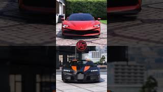 Ferrari SF90 Stradale vs Bugatti Chiron Super Sport battle!  #cars #supercars #viral #trending