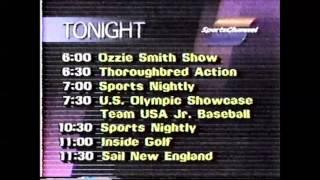 Sports Plus Network on SportsChannel 8/23/90 - Part 2