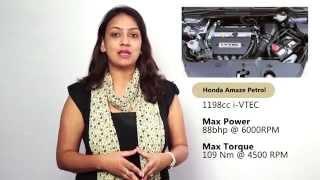 What are the engine specifications of Honda Amaze?