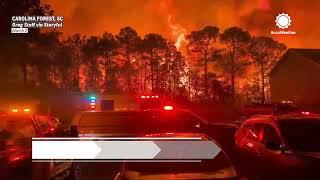 Major Wildfire in Myrtle Beach, South Carolina