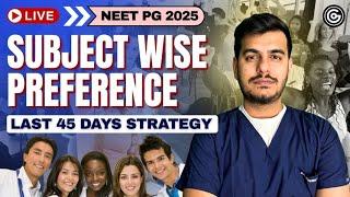 Last 45 Days NEET PG Strategy with Subject-Wise Preference | What to Study First & GT Plan! #neetpg