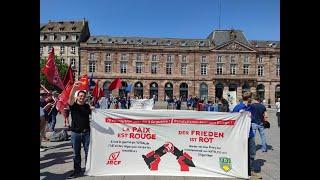 Pour la paix les jeunes communistes français et allemands ensemble à Strasbourg #JRCF #FJD