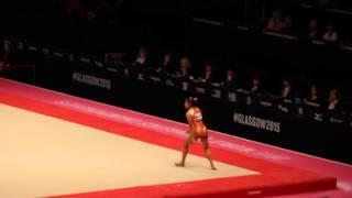 Dipa Karmakar 2015 Gymnastics World Championships FX Routine