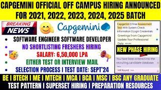 Capgemini New Phase Official Mass Hiring Announced OFF Campus Drive For 2025, 2024, 2023, 2022 Batch