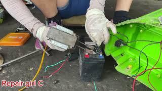 Repairing battery-powered sprayers at extremely low cost - genius girl