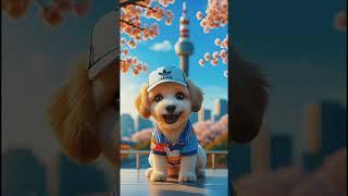 Adorable Puppy Sings a Kid’s Song in the Heart of Seoul!  #Shorts