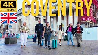 Coventry - City Tour 2024| Walking The Streets of Coventry | Central Coventry Walk [4K HDR]