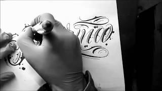 top(5) lettering/dibujando letras para tatuar /rebes tatuador/handstyler/chicano lettering