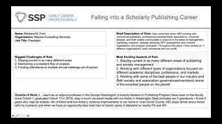 Falling into a Scholarly Publishing Career