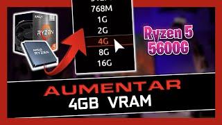  Cómo AUMENTAR la memoria VRAM de los GRÁFICOS INTEGRADOS   4GB VRAM  RYZEN 5600G / 5700G 