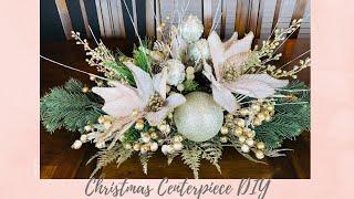 HOW TO MAKE A CHRISTMAS CENTERPIECE  EASY TO MAKE ELEGANT FLORAL ARRANGEMENT HIGH END DECOR