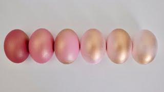 HOW TO MAKE PINK & GOLD OMBRE EASTER EGGS | Spring Diys