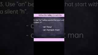 A and An| English Grammar Tips| #learnwithevelyn #englishgrammar #shortsfeed #shorts #2025shorts